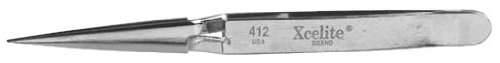 Xcelite XHT412 Cross Lock/Smooth Sharp Point General Duty Self Closing Tweezer, 4-1/2" Overall Length - Thumbnail 2