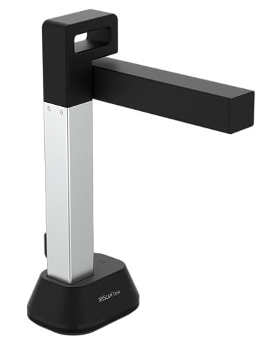IRIScan Desk Scanner for Laptop Document Camera a4 Scanner- v6business :8MP/12MP visualizer, Library Scanner, Free PDF Editor,Portable Scanner,Book Scanner,AI Curve Flattening-Finger Hiding,Win Mac