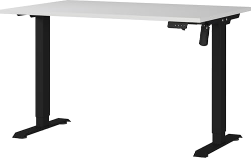 Germania bureau 8022-581, in lichtgrijs/zwart, elektrisch. in hoogte verstelbaar, 120 x 119 x 80 cm (b x h x d)