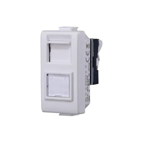 Prise réseau de données RJ45 compatible Bticino Matix CAT 5E UTP couleur blanche