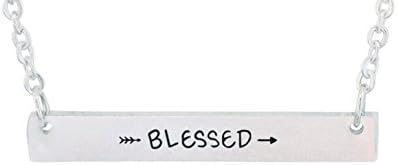 Loaded Lids Trendy Expressions Necklace Custom Engraved Bar Pendant, 16" + Extender