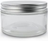 CLEAR PLASTIC JARS WITH ALUMINIUM SCREW TOP 100ML (20)