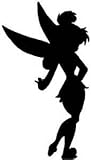 Chase Grace Studio Tinkerbell Peter Pan Animated Fantasy Fairy Vinyl Decal Sticker|Black|Cars Trucks Vans SUV Laptops Wall Art|5.5
