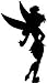Chase Grace Studio Tinkerbell Peter Pan Animated Fantasy Fairy Vinyl Decal Sticker|Black|Cars Trucks Vans SUV Laptops Wall Art|5.5