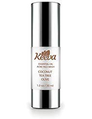 Keeva Organics 5-in-1 Essential Oil Clarifying Acne Face Wash - Organic Tea Tree Oil, Aloe Vera & Essential Oils For a Refreshing Deep Clean - Clears Hormonal & Cystic Acne Scars.