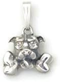 Sterling Silver Pit Bull Terrier Necklace, Silver Pit Bull Pendant, Silver Pit Bull Terrier Jewelry fr Donna Pizarro's Animal Whimsey Collection