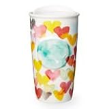 Starbucks Watercolor Hearts Dot Double Wall Traveler, 10 Fl Oz (11051430)