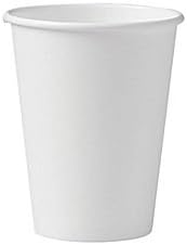 Brheez 12 oz. White Paper Hot Cups -100 Pack- Durable Poly Lined Single-Wall Disposable/Reusable Travel Coffee/Tea Mugs - BPA Free (12 Ounce)