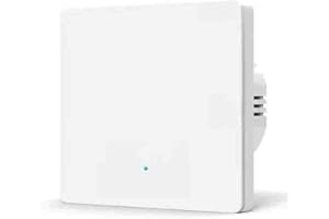 Minhe For Zigbee 3.0 Smart Wall Light Switch - 1 Gang Push Button, No Neutral Wire Required, AC 100-240V, 7-300W, Flame Retar