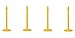 VIP Crowd Control Plastic Stanchion in Yellow 4 Pcs w/C-Hook