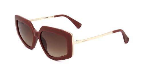 MaxMara DESIGN7 - Occhiali da sole, 55/17/140 da donna, rosso lucido, 55/17/140