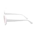 QIFANDI UV400 Clout Goggles Bold Retro Oval Mod Thick Frame Sunglasses (White Frame&Pink Lens)