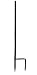 Evergreen Flag Classic Black Iron Garden Flag Stand With Rubber Stopper - 17.5