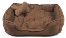 slatters be royal store Reversible Double Ultra Soft Ethnic Velvet Luxury Sofa Bed For Dog/Cat/Pets/Puppy, Puppies/Rabbit. (Brown, Large)