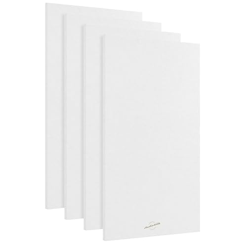 AudioSilk Acoustic Panels, 4 Pack ROOM KIT, Large, 46" x 23", Pure White