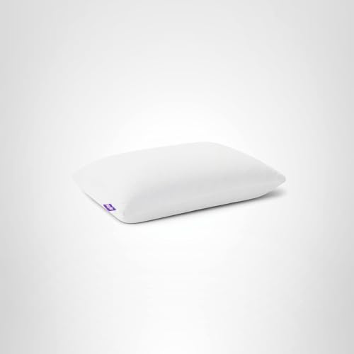 PURPLE HARMONY PILLOW – TALALAY LATEX FOAM COOLING PILLOW FOR COMBO OR SIDE SLEEPERS, 360º HEX GELFLEX GRID FOR NO-PRESSURE SUPPORT AND LUXURIOUS WEIGHTLESS FEEL – STANDARD, MEDIUM FEEL, MED HEIGHT