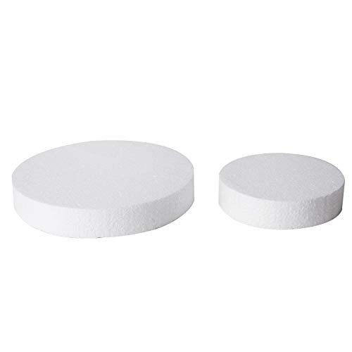 30 Foam Circles -Craft Foam Circles- Styrofoam Discs- Craft Foam for Art and Craft -Floral Foam- Foam Disks- DIY Crafts for Home, School- 2 Size 6'' x 6'' x 1'' and 4'' x 4'' x 1'' Inch (Pack of 30) - Thumbnail 4