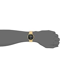 Ciudadano - Reloj de pulsera para hombre, esfera negra, tono dorado
