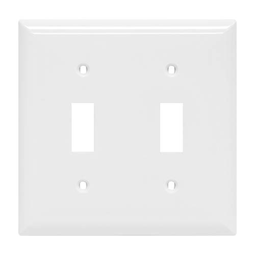 image for Power Gear Double Oversized Wall Plate Cover, 2 Gang, Unbreakable Face