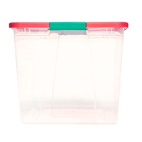 Homz 64 Quart Secure Seal Latching Extra Large Clear Plastic Storage