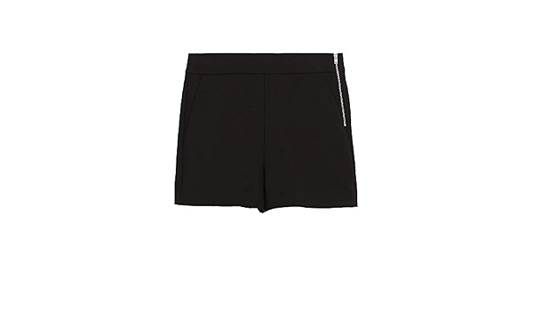 Zara Women - Pantalones Cortos (Talla Alta, 4886/252/800) Negro XS:  Amazon.es: Ropa