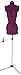 Dritz 20300 My Double Dressform with Tri-Pod Stand Adjustable Up to 63” Shoulder Height, Large, Plum