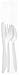 Amazon Basics Medium Weight Plastic Individually Wrapped Cutlery Kits, White, 500 Count