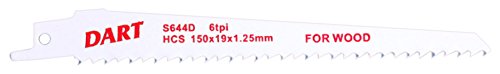 DART DRB52 S644D Wood Cutting Reciprocating Blade, White, Set of 5 Pieces