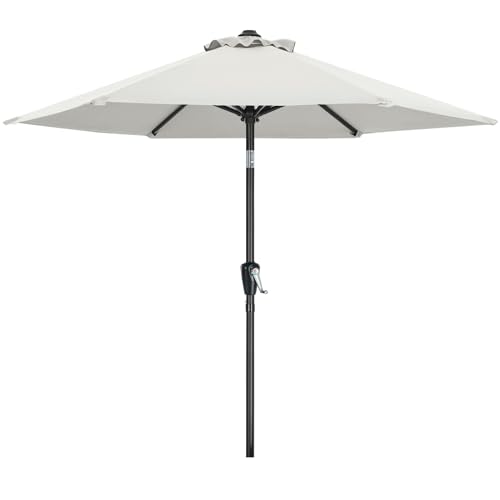 MASTERCANOPY Terrassenschirm für Markttisch im Freien, 8 Rippen (2,3 m, Beige)