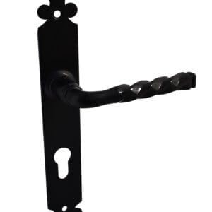 Quincadeco Door Handle Lys Black with Raised Handle Collar