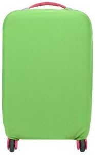 WSWS - Lightweight Suitcase (20/24/28 Inch) Protective Anti-Scratch Secure Luggage Cover + One Free WSWS Luggage Tag (M (22" to 24"), Green)