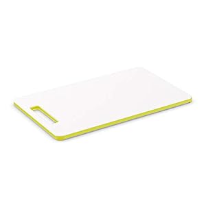 Rotho Caruba kleine snijplank anti-slip met sapgroef, Kunststof (PP) BPA-vrij, transparant/groen, (25.0 x 15.0 x 0.9 cm)