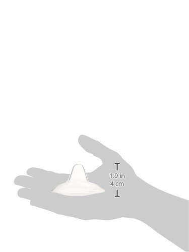 Ameda Contact Nipple Shield, 24mm Opening, Ultra-Thin Flexible Silicone, Encourages Baby's Attachment to Breast, Great for Problems with Latching, Cushions Sore or Sensitive Nipples (Pack of 2)