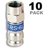 PCT-TRS-6 Universal RG-6 Coaxial Locking Compression Connector - 10 Pack
