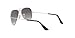 Ray-Ban Rj9506S Metal Aviator Sunglasses, Black on Silver/Light Grey Gradient Dark Grey, 50 mm