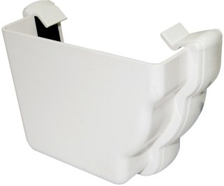 FLOPLAST Stopends - External: REN1 for 110mm Niagara Ogee System (White)