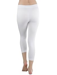 Legging tobeinstyle poliéster-spandex mezcla de la dama Capri longitud