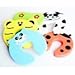 Gland Children Safety Door Stopper, No Finger Pinch Foam,Colorful Cartoon Animal Cushion - Ramdom Bundled Baby Child Kid Cushiony Finger Hand Safety, Curve Shaped Door Stop Guard 5 Pcs Pack
