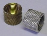 25ct Lot - Knurled Pipe Couplings, (NICKEL)