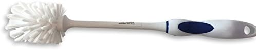ABCO Products White with Blue Grip Dish Brush / Glass / Bottle Brush 11.5" Handle 15" Total Length