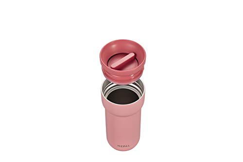 Mepal - Isolierbecher Ellipse - 4 Stunden heià & 8 Stunden kalt - Thermobecher für Unterwegs - Geeignet als Tee & Kaffeetasse zum Mitnehmen - Passt in alle Becherhalter - 375 ml - Nordic pink – Bild 3