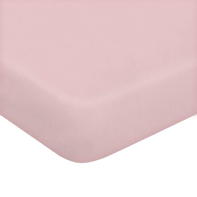 Homemania Two Corners – Double, Solid Colour – Fitted Sheet – for Bed – with Pink Cotton Pillowcase, 170 x 200 cm