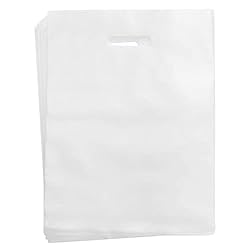 Juvale 100 Pack Clear Gift Bags with Handles, 12 x