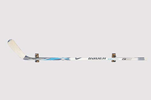 Horizontal Wall Mount for a Hockey Sticks (Made in the USA) (Aged Stain)