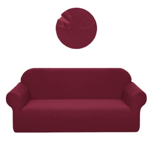 Tub Chair Covers Stretch Chair Covers Armchairs Arm Chair Slipcover Seat Cover Removable Washable Protector Cover Bar Counter Living Room Reception (2 Seaters Wine Red)