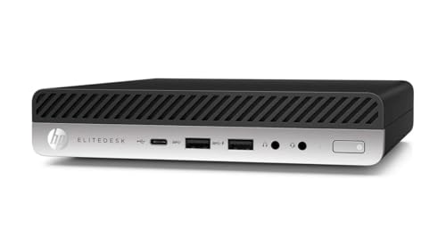 HP EliteDesk 800 G3 Mini Desktop PC, Intel Core i5-7500, 8GB RAM, 256GB SSD, US QWERTY WiFi Keyboard, Bluetooth, Windows 11 Pro (Refurbished)