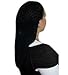 Black Extra Long Hair Net Snood - Large Crochet Hair Net Snood In Black