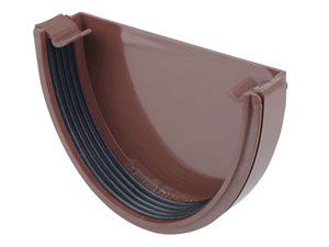 OSMA 9T911N Brown 113mm External Stopend for DeepLine 4.5:2.5 Gutter System