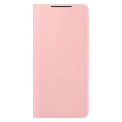 Samsung LED View Smartphone Cover EF-NG996 für Galaxy S21+ 5G Handy-Hülle, LED-Anzeige, Kartenhalterung, Pink