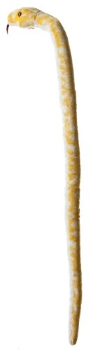 Aurora® Playful Snake Albino Burmese Python Stuffed Animal - Eye-Catching Designs - Versatile Fun - Yellow 50 Inches